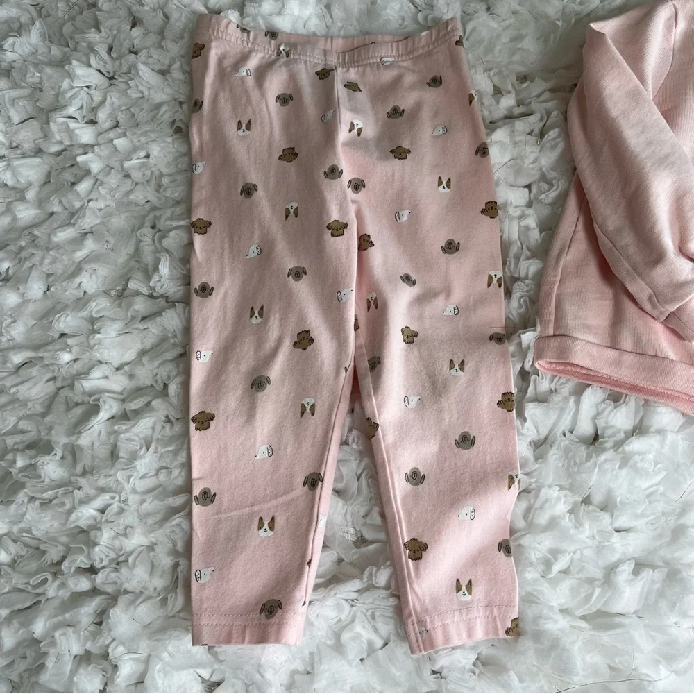 Toddler 2-Piece‎ Dog French Terry Pullover & Legging Set SIZE 24 MONTHS